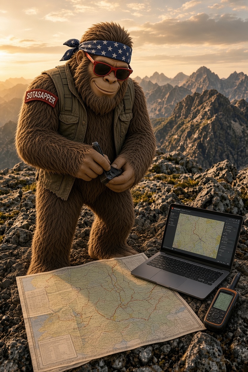SOTAsapper planning routes and summits on the mountain